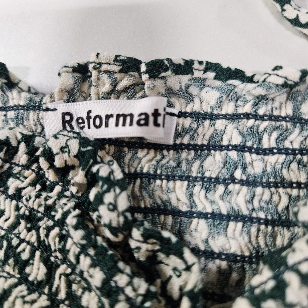 Reformation Green and White Floral Camisole - Picture 3 of 4